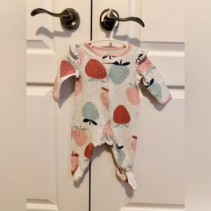 Carter's Multicolor Strawberry Print Footie